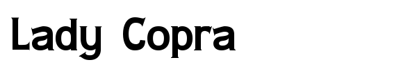 Lady Copra font
