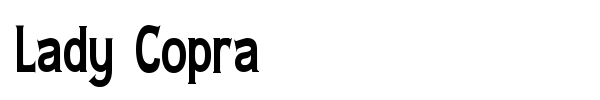Lady Copra font preview