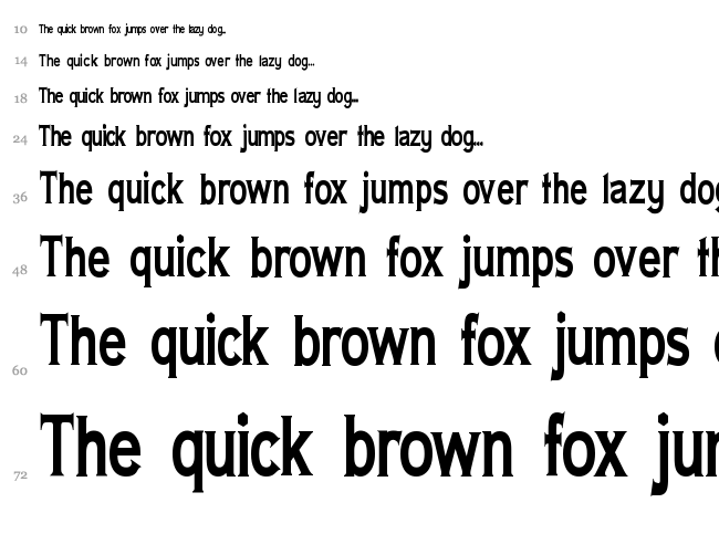 Lady Copra font waterfall