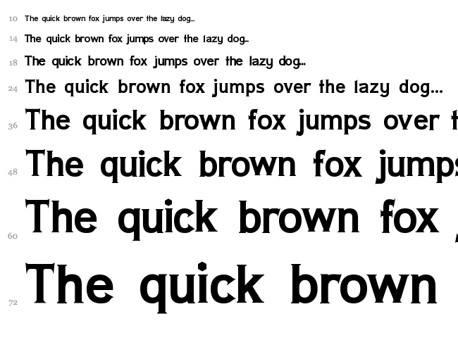 Lady Copra font waterfall