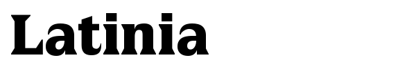 Latinia font