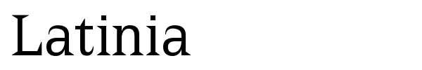 Latinia font preview
