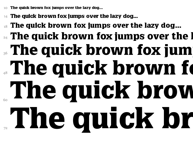 Latinia font waterfall