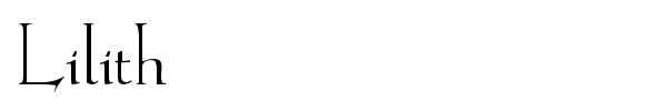 Lilith font