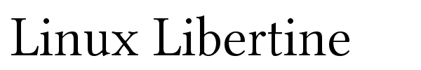 Linux Libertine font preview
