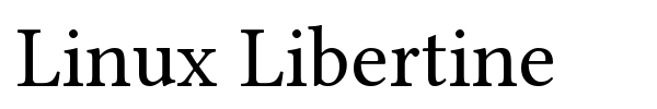 Linux Libertine font preview