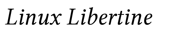 Linux Libertine font preview