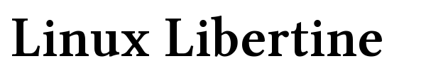 Linux Libertine font preview