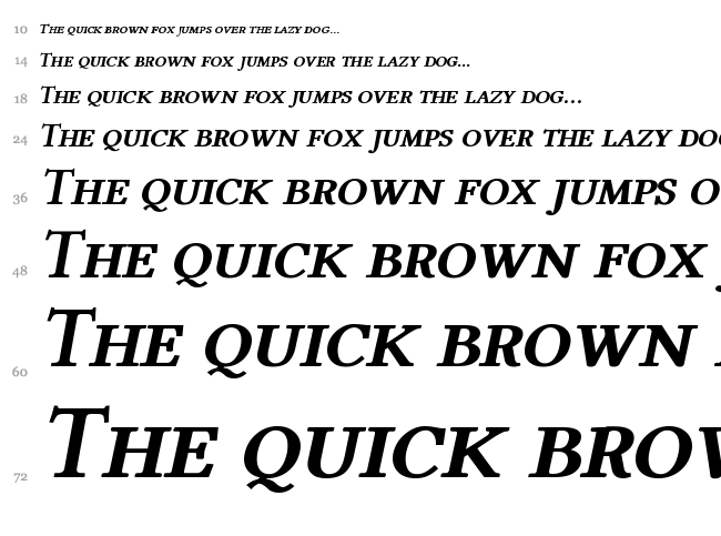 Linux Libertine font waterfall