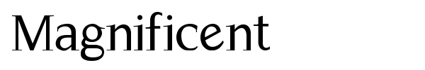 Magnificent font