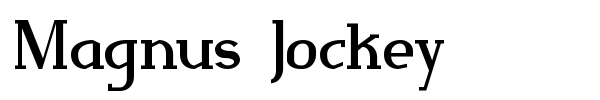 Magnus Jockey font