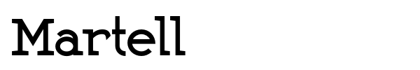 Martell font preview