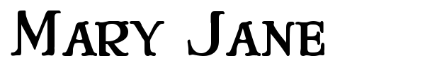 Mary Jane font preview