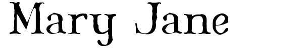 Mary Jane font preview