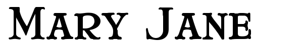 Mary Jane font preview