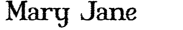 Mary Jane font preview