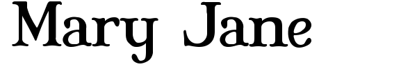 Mary Jane font preview