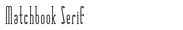 Matchbook Serif font