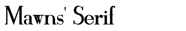 Mawns' Serif font