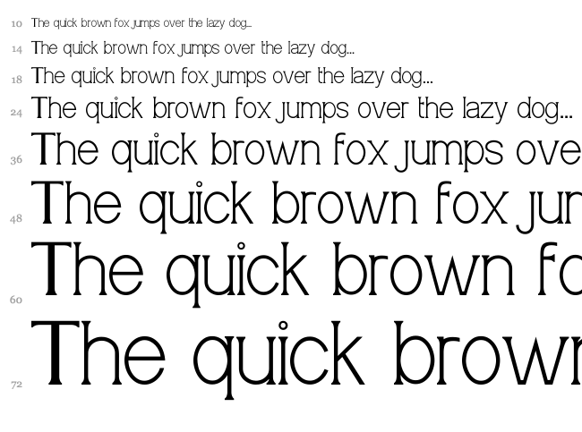 Meridian font waterfall