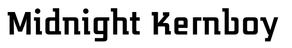Midnight Kernboy font preview