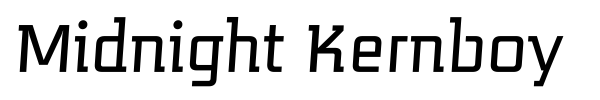 Midnight Kernboy font preview