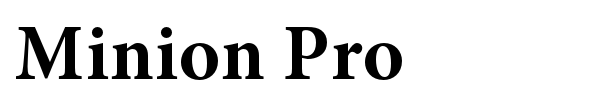 Minion Pro font preview