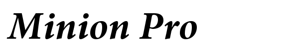 Minion Pro font preview