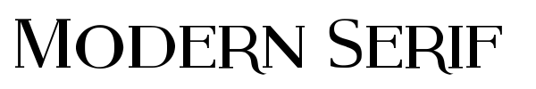 Modern Serif font