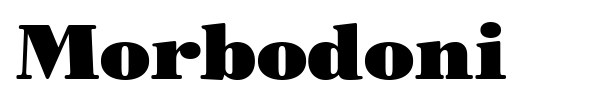 Morbodoni font preview