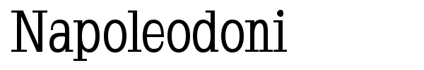 Napoleodoni font preview