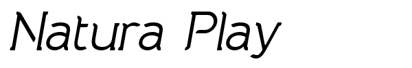 Natura Play font preview