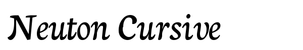 Neuton Cursive font