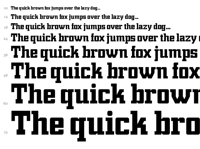 NightBits font waterfall