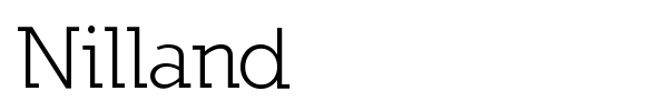 Nilland font