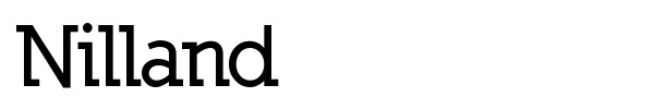 Nilland font preview