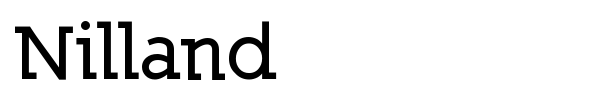Nilland font preview