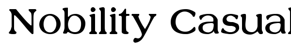 Nobility Casual font