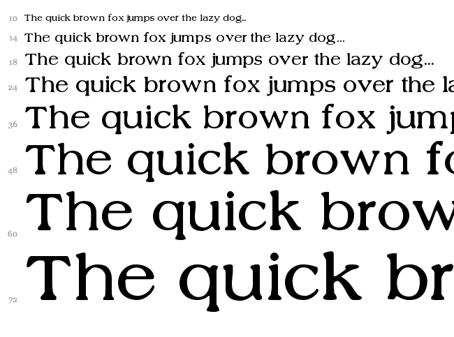 Nobility Casual font waterfall