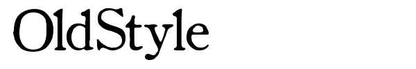 OldStyle font preview