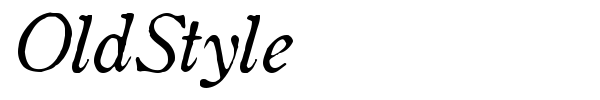 OldStyle font preview