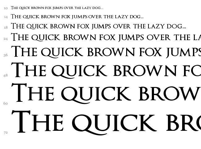 Optimus Princeps font waterfall