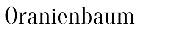 Oranienbaum font