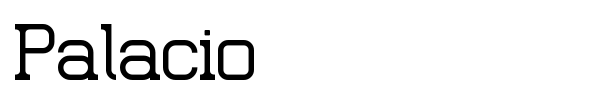 Palacio font preview