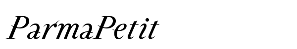 ParmaPetit font preview
