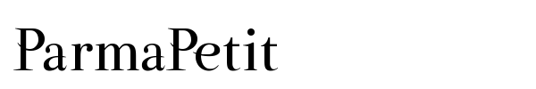 ParmaPetit font preview
