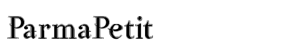 ParmaPetit font preview