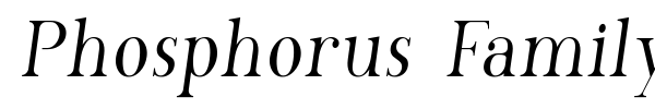 Phosphorus Family font preview