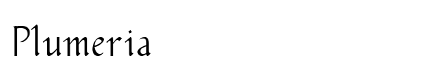 Plumeria font