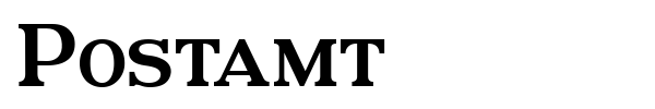 Postamt font